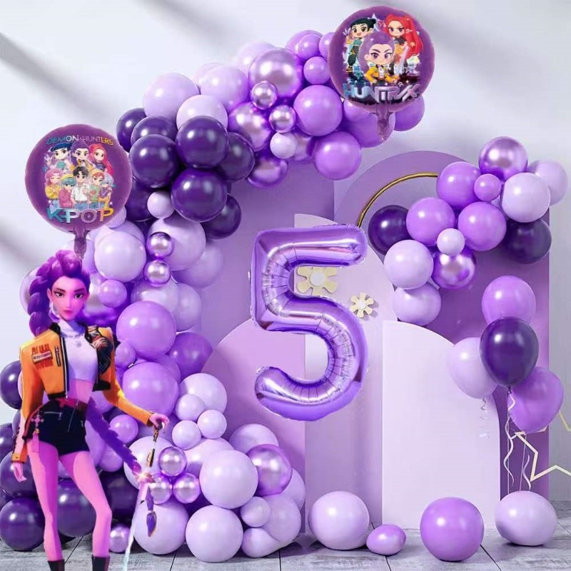 Cosplay Prop Kit - K-Pop Birthday Party Decorations, Purple Pink