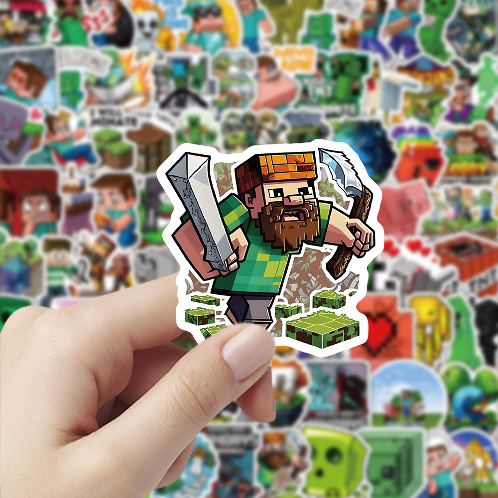 104pcs Minecrafte Stickers Cre - Cosplay Prop Dagger ulasan dan harga