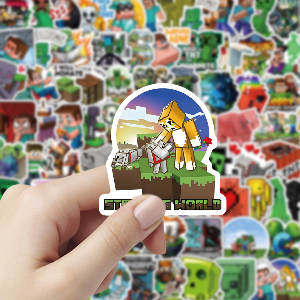 104pcs Minecrafte Stickers Cre - Cosplay Prop Dagger ulasan dan harga
