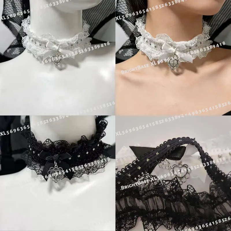 Gothic Black Lace Choker with  - Magnetic Clasp Cosplay ulasan dan harga