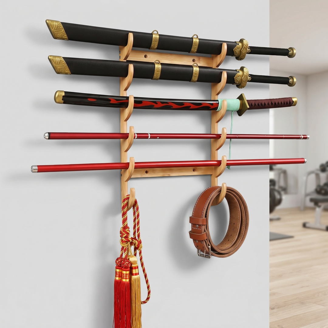 8-Layers Wall Sword Storage Sh - Cosplay Prop Dagger ulasan dan harga
